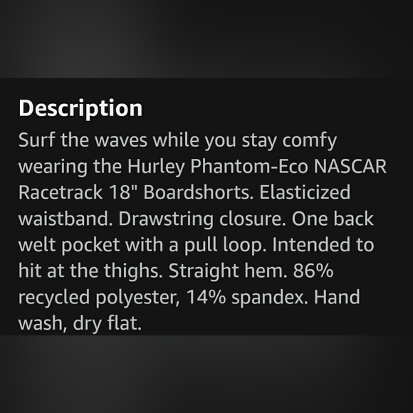 Nascar Hurley Swim Pool Beach Party Phantom Boardshorts New - Picture 4 of 7